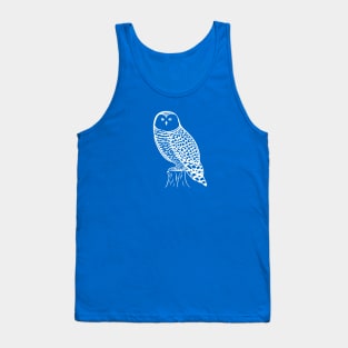 Snowy Owl - bird lovers hand drawn detailed design Tank Top